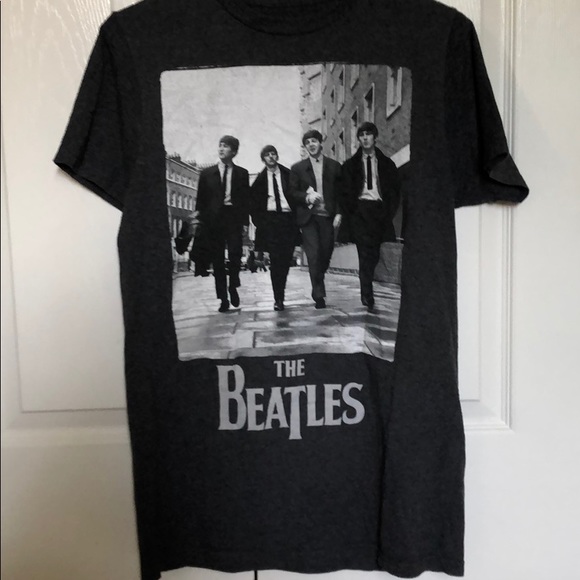 The Beatles Tops - beatles grey/black and white tee The Beatles Tops - beatles grey/black and white tee